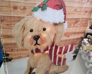 Christmas dog, lights up