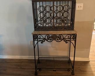 Wrought Iron Wine Cabinet