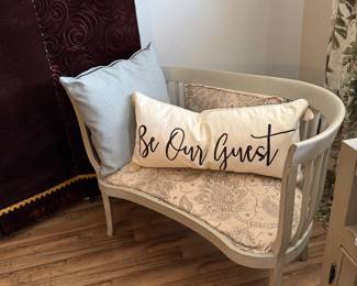Bent Wood Slat Back Settee