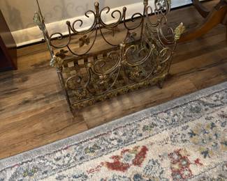 Ornate Iron Magazine Rack