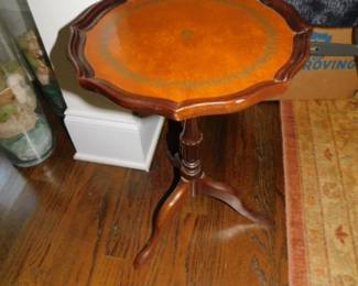 Small Leather Top Table