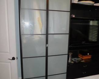 Ikea Pax System Wardrobe With Frosted Glass Doors