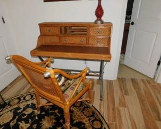 Rattan Desk & Chair