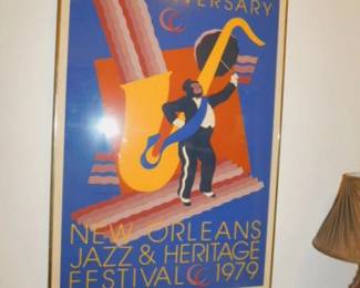 RARE VINTAGE 1979 NEW ORLEAND JAZZ FESTIVAL 10TH ANNIVERSARY POSTER