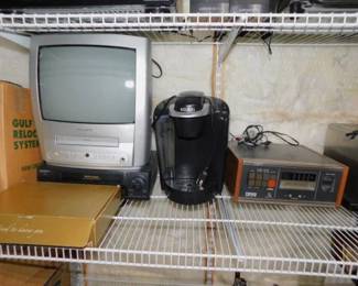 Keurig, Vhs TV And Vintage Toyo 8 Track Player