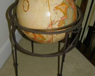 Vintage Reploble 16" Globe On Stand