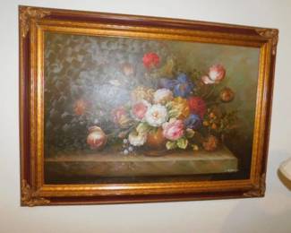 Framed Original Oil Painting Signed C. Hope