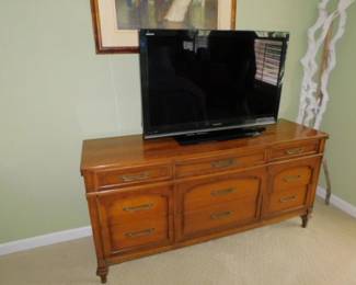 Mid Century Triple Dresser Flat Screen TV