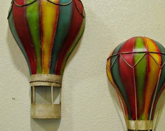  Elements Metal Painted Hot Air Balloons Wall Hangings