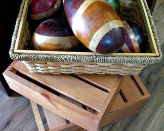 Stained Dyed Gourds Tan Red & Brown Shake Decorative