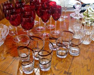 Ruby Glass Wine Glasses
