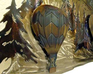 3D Stainless Steel Wall Art Hot Air Balloons