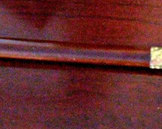 Vintage Ukrainian Hutsul Brass Metal Axe Wood Handle