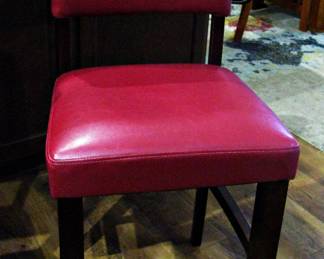 Counter Height Wine Color Bar Chair Set of 3