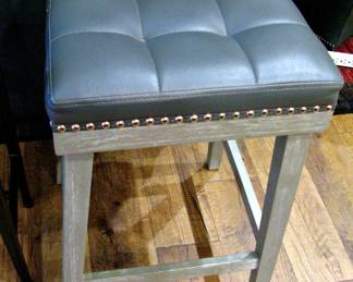 Pair of Leather Bar Stools