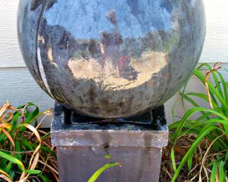 Surrey Cement Sphere Fountain runs and sounds Wonderful!