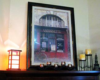 Extra Large Framed Antoinette France Cafe 