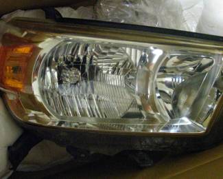 2010-2013 Toyota 4Runner Black Bezel Headlights Right and Left Set