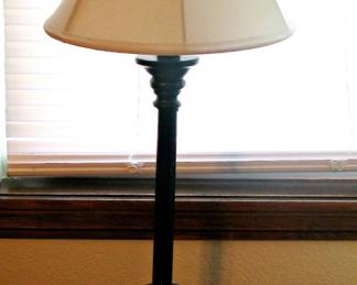 Pair of Black Candlestick Buffet Lamps