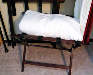 Set of 2 Heavy Duty Wood Folding Luggage Rack Stands 
