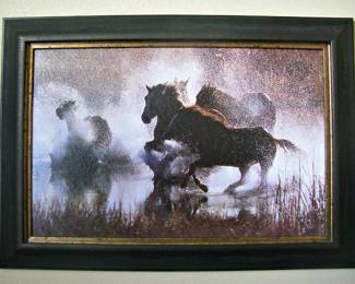 Framed Running Horses - David Stoecklein