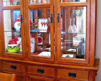 Thomasville Craftsman Lighted Cabinet with 3 Drawers