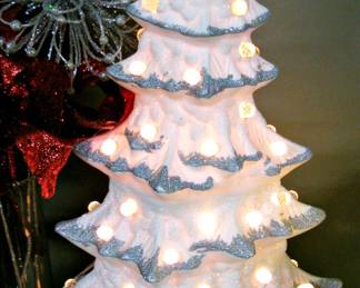 Ceramic Christmas Tree Accent Light W/Box