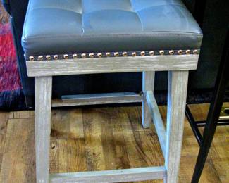 Pair of Leather Bar Stools