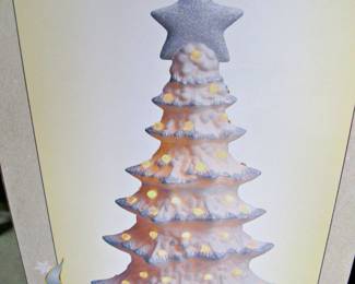 Ceramic Christmas Tree Accent Light W/Box