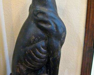 Large Fiberglass Seated Greyhound Sculpture