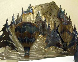 3D Stainless Steel Wall Art Hot Air Balloons