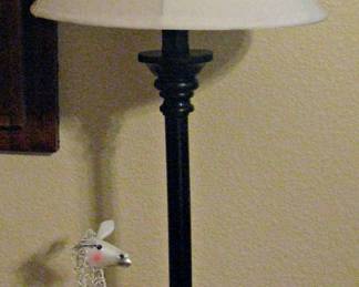 Pair of Black Candlestick Buffet Lamps