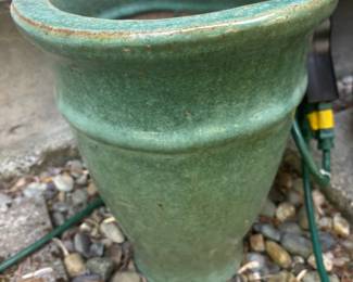 Green Ceramic Planter