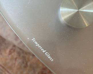 Modern Oval Glass Coffee Table with Chrome Metal Legs