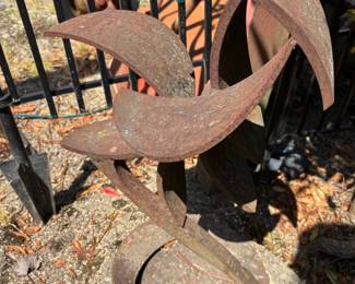 Abstract Rustic Iron Sculpture
