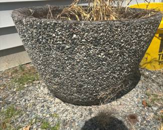 Large Exposed Aggregate Concrete Planter