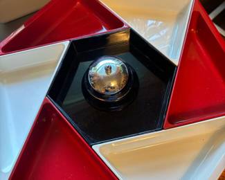 Red, White & Black 8 Piece Serving Platter