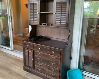 Ethan Allen dark wood cabinet