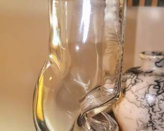 Antique mouse exterminator glass bottle