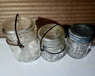 Half pint and pint mason jars