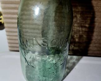 Green Mason jar