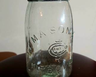 Mason improved zinc/glass lid jar