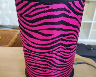 Pink Zebra Lamp