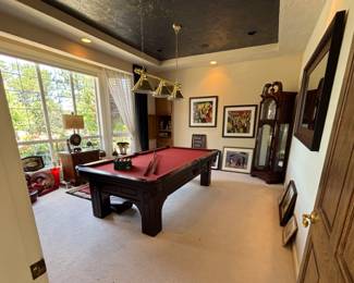Billiard table available for presale.