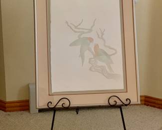 Ed Morgan signed and numbered embossed print titled "Richard and Elizabeth". Taos artist and engraver.