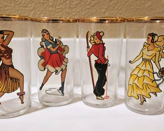 Vintage Peek-a-Boo glasses. These ladies are naked on the flipside!