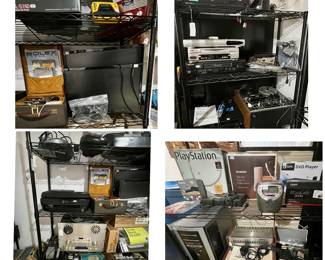 TV, monitor, DVD players, and many other electronics.