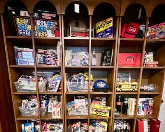A large collection of NASCAR and Indy 500 Collectibles