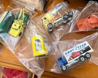 Just some of the hot wheels, matchbox cars available.