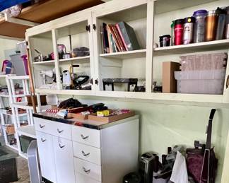 Nice metal cabinet, miscellaneous items